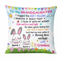 Personalized Easter Granddaughter Hug This Pillow JR262 95O47 thumb 1