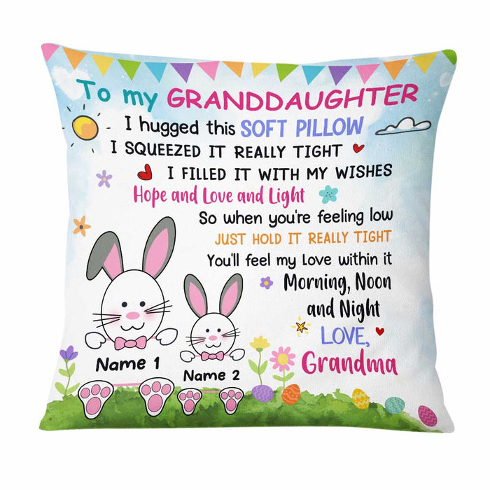 Personalized Easter Granddaughter Hug This Pillow JR262 95O47 1