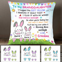 Personalized Easter Granddaughter Hug This Pillow JR262 95O47 thumb 1