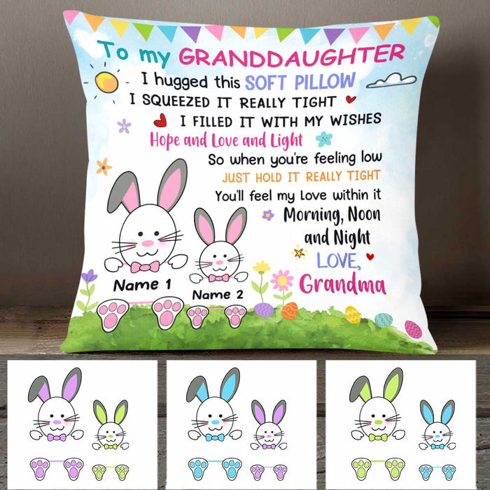 Personalized Easter Granddaughter Hug This Pillow JR262 95O47 1