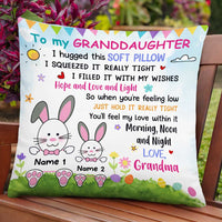 Personalized Easter Granddaughter Hug This Pillow JR262 95O47 thumb 1