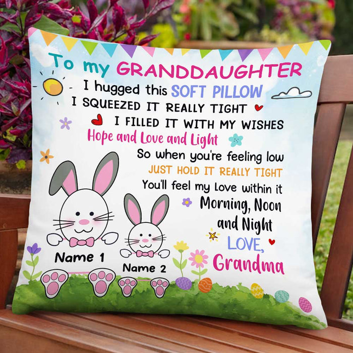 Personalized Easter Granddaughter Hug This Pillow JR262 95O47 1
