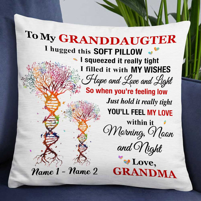 Personalized Mom Grandma To Daughter Granddaughter Son Grandson Hug This Pillow JR263 95O47 1