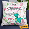 Personalized Dinosaur Mom Grandma To Daughter Granddaughter Hug This Pillow JR261 95O34 1