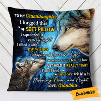 Personalized Wolf Grandson Hug This Pillow JR261 23O53 thumb 1