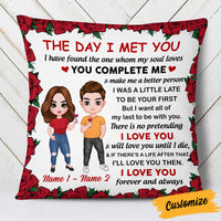 Personalized Couple Icon The Day Pillow JR263 23O53 thumb 1