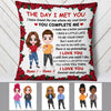 Personalized Couple Icon The Day Pillow JR263 23O53 1