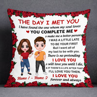 Personalized Couple Icon The Day Pillow JR263 23O53 thumb 1