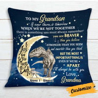 Personalized Grandson Dinosaur Pillow JR262 26O34 thumb 1