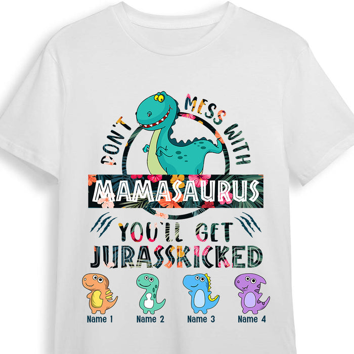 Personalized Mom Dinosaur T Shirt FB105 24O36 1