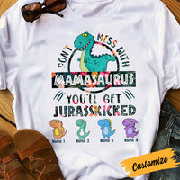 Personalized Mom Dinosaur T Shirt FB105 24O36 thumb 1