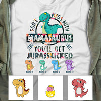 Personalized Mom Dinosaur T Shirt FB105 24O36 thumb 1