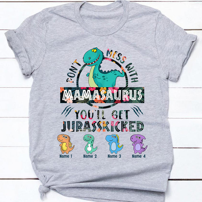 Personalized Mom Dinosaur T Shirt FB105 24O36 1