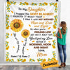 Personalized Sunflower Mom Grandma Daughter Granddaughter Son Grandson Hug This Blanket JR33 81O34 1