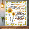 Personalized Sunflower Mom Grandma Daughter Granddaughter Son Grandson Hug This Blanket JR33 81O34 1