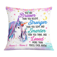 Personalized Daughter Granddaughter Son Grandson Unicorn Pillow JR272 81O36 thumb 1