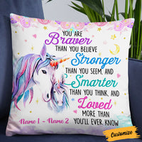 Personalized Daughter Granddaughter Son Grandson Unicorn Pillow JR272 81O36 thumb 1