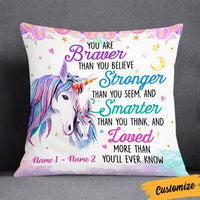 Personalized Daughter Granddaughter Son Grandson Unicorn Pillow JR272 81O36 thumb 1
