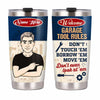 Personalized Dad Garage Tool Rules Steel Tumbler DB272 81O58 1