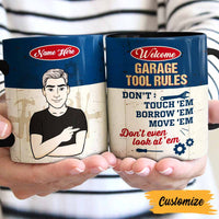 Personalized Grandpa Garage Tool Rules Mug DB272 81O58 thumb 1