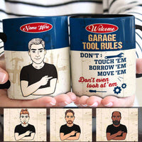 Personalized Grandpa Garage Tool Rules Mug DB272 81O58 thumb 1