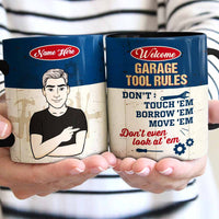 Personalized Grandpa Garage Tool Rules Mug DB272 81O58 thumb 1