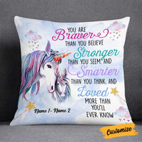 Personalized Unicorn Daughter Granddaughter Son Grandson Pillow JR273 81O58 thumb 1