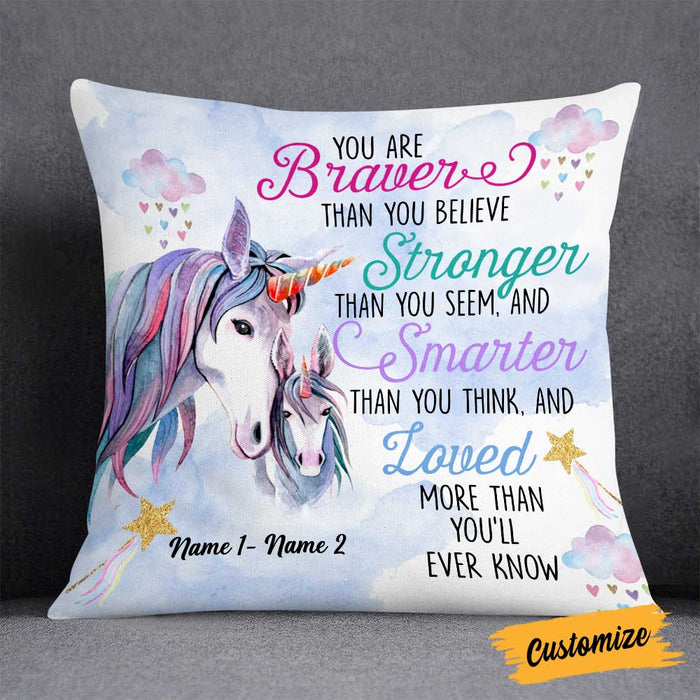 Personalized Unicorn Daughter Granddaughter Son Grandson Pillow JR273 81O58 1