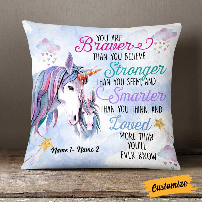 Personalized Unicorn Daughter Granddaughter Son Grandson Pillow JR273 81O58 1