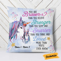 Personalized Unicorn Daughter Granddaughter Son Grandson Pillow JR273 81O58 thumb 1