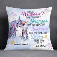 Personalized Unicorn Daughter Granddaughter Son Grandson Pillow JR273 81O58 thumb 1