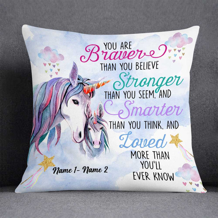Personalized Unicorn Daughter Granddaughter Son Grandson Pillow JR273 81O58 1
