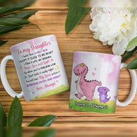 Personalized Dinosaur Mom Grandma To Son Grandson Daughter Granddaughter Hug This Mug JR181 95O34 thumb 1