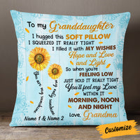Personalized Granddaughter Sunflower Pillow JR271 30O53 thumb 1