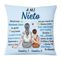 Personalized Mom Grandma To Grandson Granddaughter Spanish Mamá Abuela Hug This Pillow JR271 95O53 thumb 1
