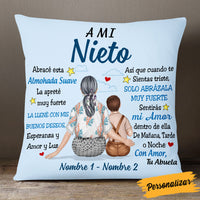 Personalized Mom Grandma To Grandson Granddaughter Spanish Mamá Abuela Hug This Pillow JR271 95O53 thumb 1