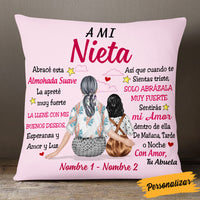 Personalized Mom Grandma To Grandson Granddaughter Spanish Mamá Abuela Hug This Pillow JR271 95O53 thumb 1