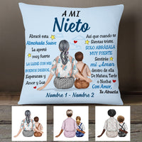 Personalized Mom Grandma To Grandson Granddaughter Spanish Mamá Abuela Hug This Pillow JR271 95O53 thumb 1