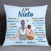 Personalized Mom Grandma To Grandson Granddaughter Spanish Mamá Abuela Hug This Pillow JR271 95O53 thumb 1