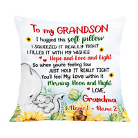 Personalized Grandson Son Granddaughter Daughter Elephant Pillow JR273 30O36 thumb 1