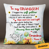 Personalized Grandson Son Granddaughter Daughter Elephant Pillow JR273 30O36 thumb 1