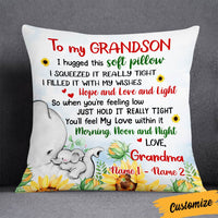 Personalized Grandson Son Granddaughter Daughter Elephant Pillow JR273 30O36 thumb 1