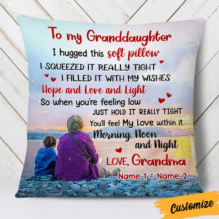 Personalized Granddaughter Hug This Pillow JR274 30O36 1