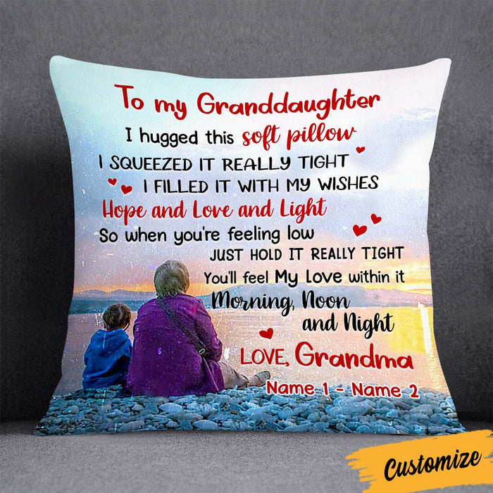Personalized Granddaughter Hug This Pillow JR274 30O36 1