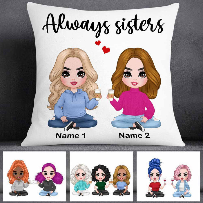 Personalized Family Icon Sisters Pillow JR272 23O57 1