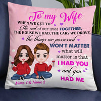 Personalized To My Wife Pillow JR272 26O34 thumb 1