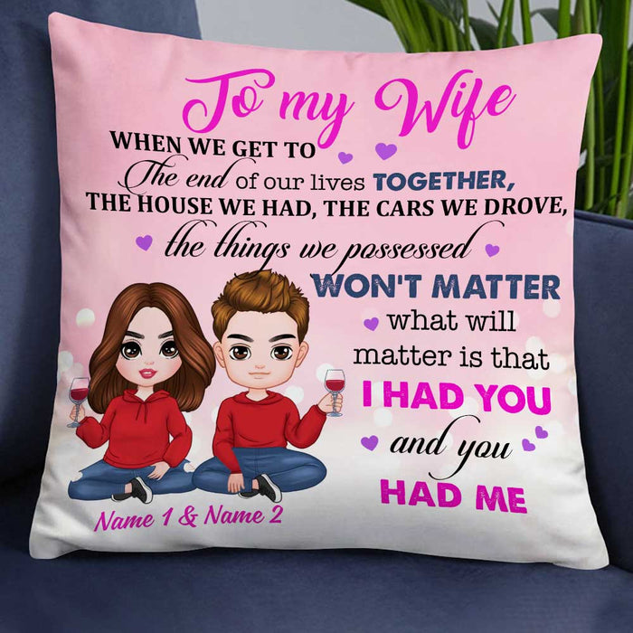 Personalized To My Wife Pillow JR272 26O34 1