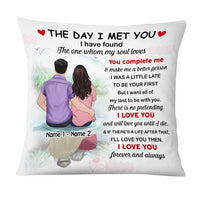 Personalized Couple The Day I Met You Pillow JR273 95O47 thumb 1
