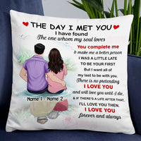 Personalized Couple The Day I Met You Pillow JR273 95O47 thumb 1