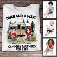 Personalized Couple Camping Partners T Shirt FB94 30O58 thumb 1